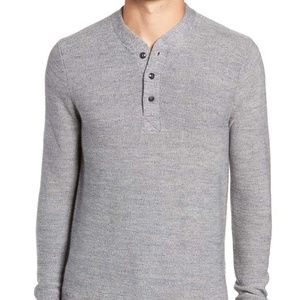 Bonobos Merino Wool Henley Sweater Grey Slim Fit